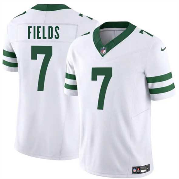 Men & Women & Youth New York Jets #7 Justin Fields White 2025 F.U.S.E. Vapor Untouchable Limited Stitched Jersey